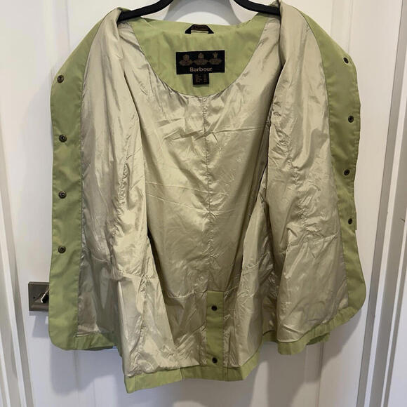 Vintage Barbour Kelsall Jacket Green Women’s Size 12 Medium Pockets PVC L2761 - Picture 15 of 15